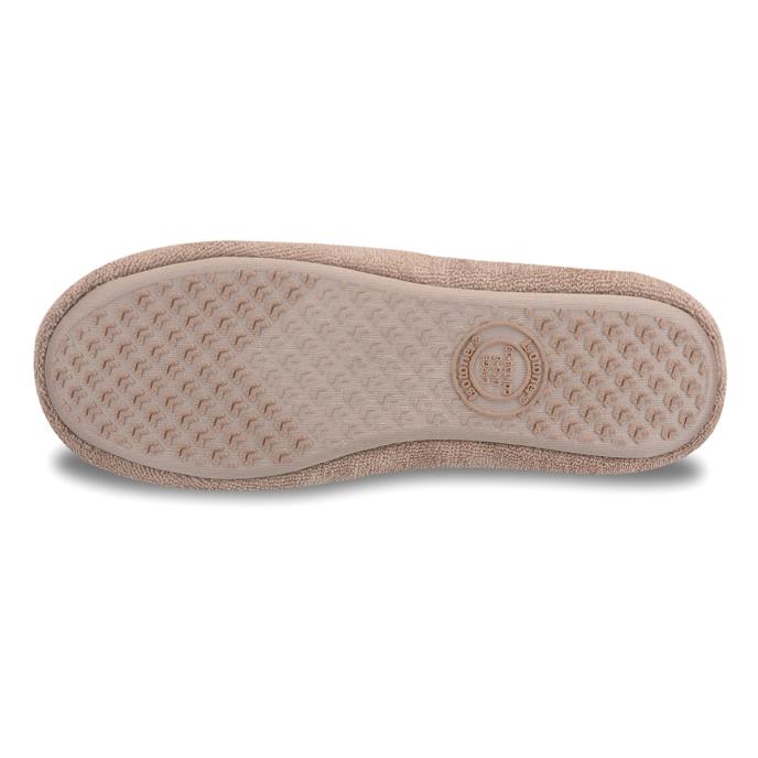 Isotoner® Ladies Terry Ballerina Slipper Light Brown Extra Image 5